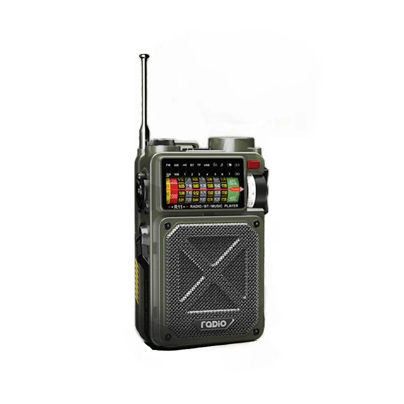 Multi function cranked radio